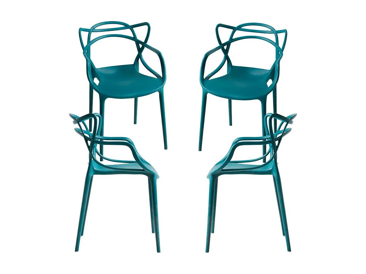 Packs Sillas Jardín - Pack 4 Sillas Korme Kid (Infantil) - Verde azulado