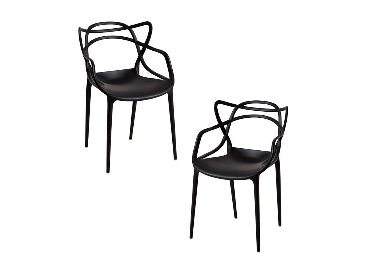 Packs Sillas Jardín - Pack 2 Sillas Korme - Negro