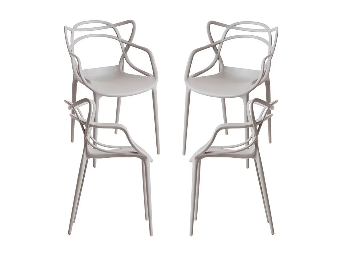 Packs Sillas Jardín - Pack 4 Sillas Korme - Gris