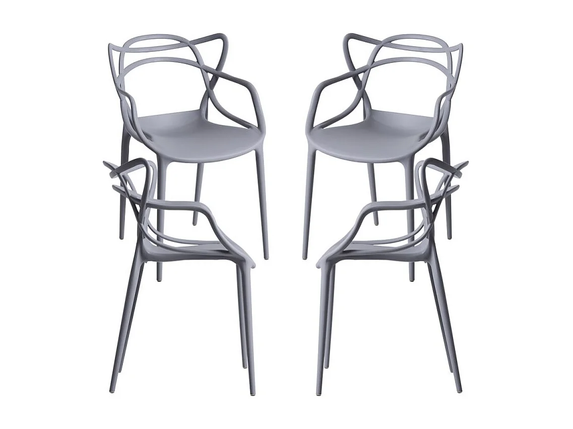Packs Sillas Jardín - Pack 4 Sillas Korme - Gris