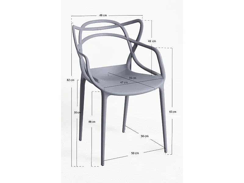 Packs Sillas Jardín - Pack 4 Sillas Korme - Gris