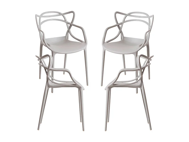 Packs Sillas Jardín - Pack 4 Sillas Korme - Gris