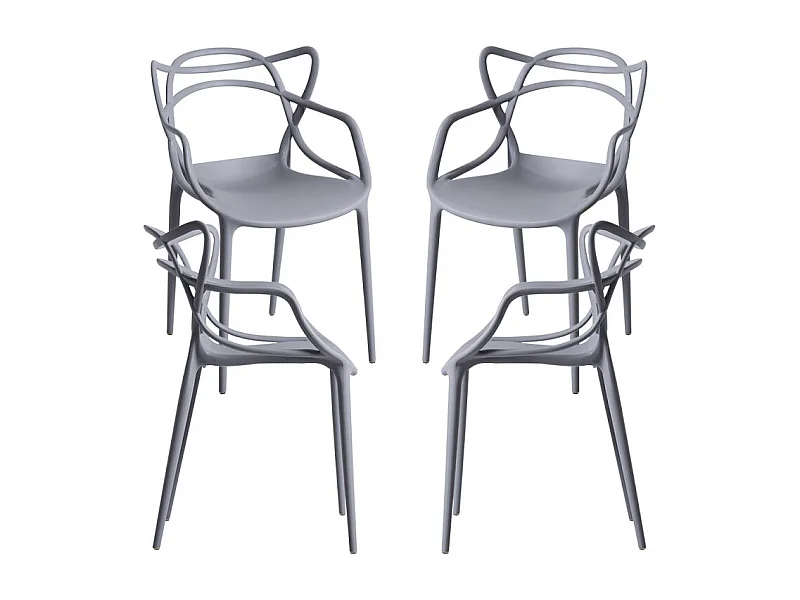 Packs Sillas Jardín - Pack 4 Sillas Korme - Gris