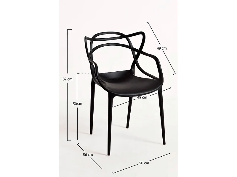 Packs Sillas Jardín - Pack 6 Sillas Korme - Negro