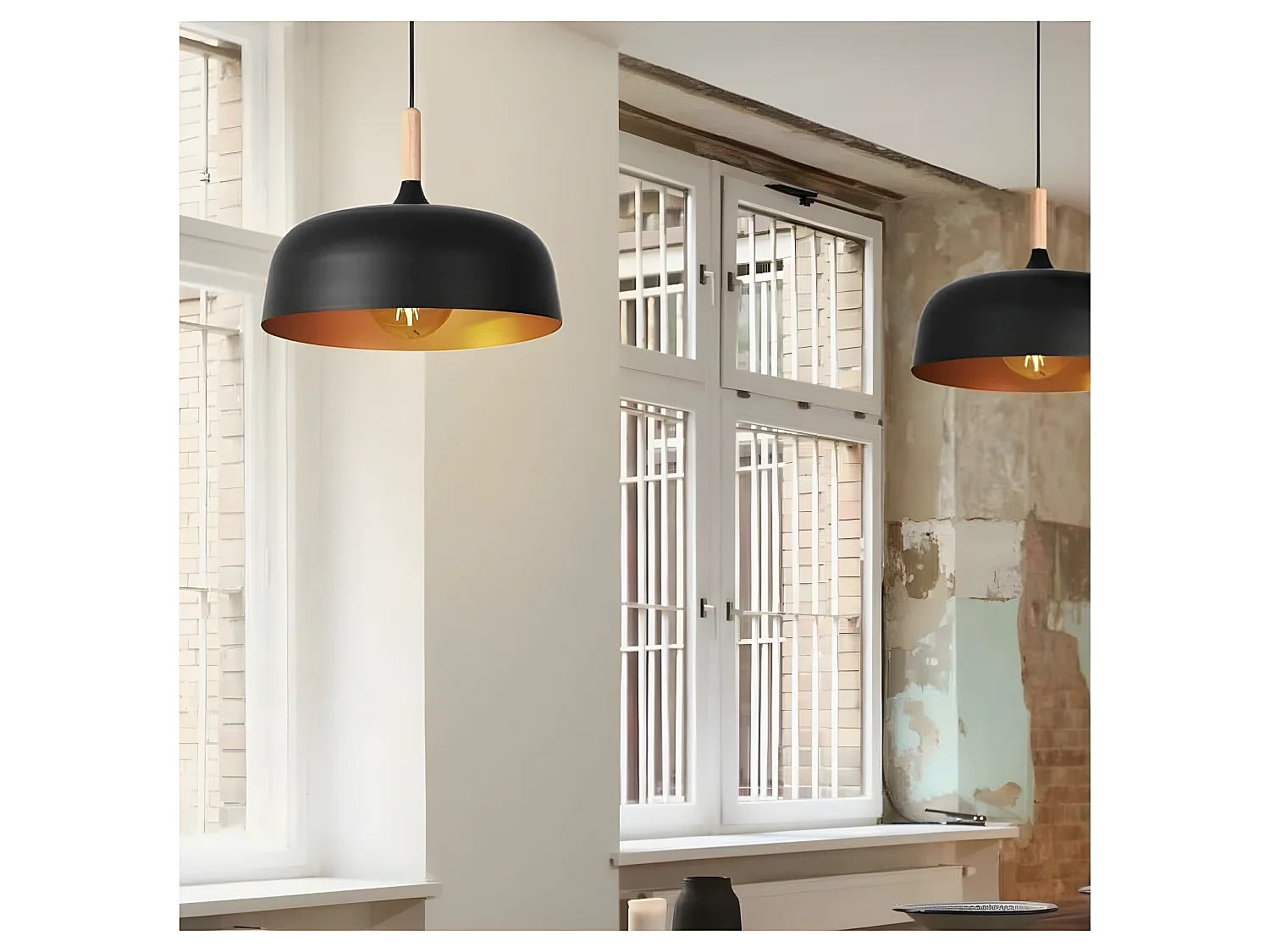 Colgante De La Serie Genaro  Acabado Negro De