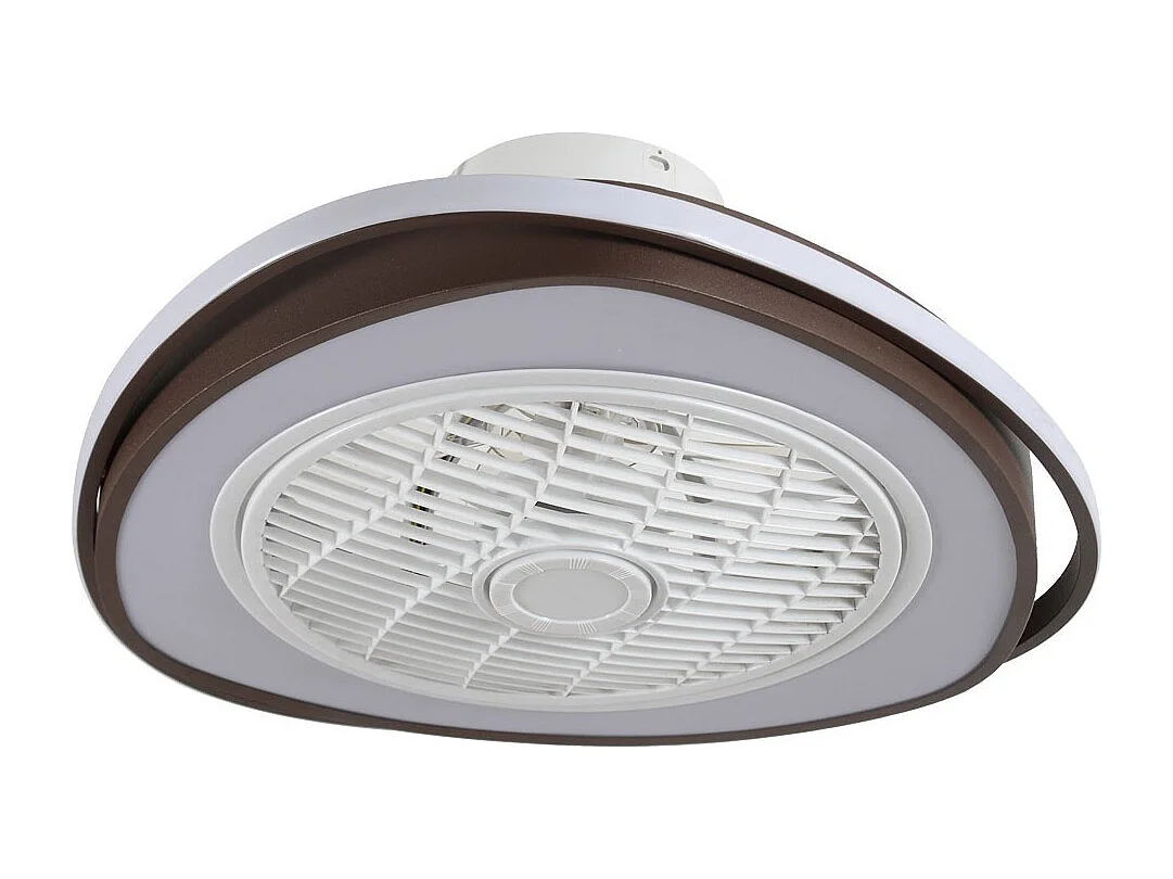 Ventilador Ac Geneva Marrón Led Mando A Distancia Temperatura De Luz Ajustable Interlusa