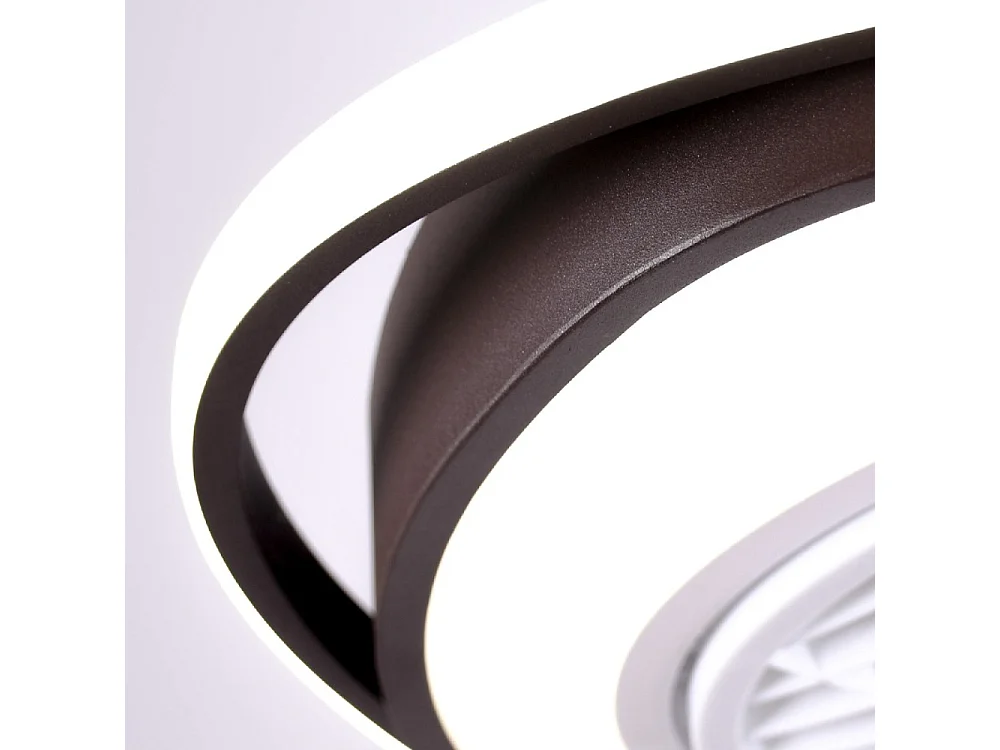 Ventilador Ac Geneva Marrón Led Mando A Distancia Temperatura De Luz Ajustable Interlusa