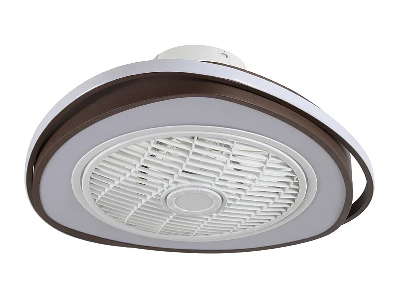 Ventilador Ac Geneva Marrón Led Mando A Distancia Temperatura De Luz Ajustable Interlusa