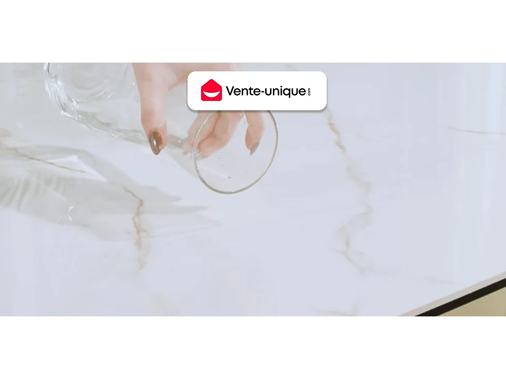 Donker naturel en wit hangend badkamermeubel met enkele wastafel en twee lades - 94 cm - TEANA II