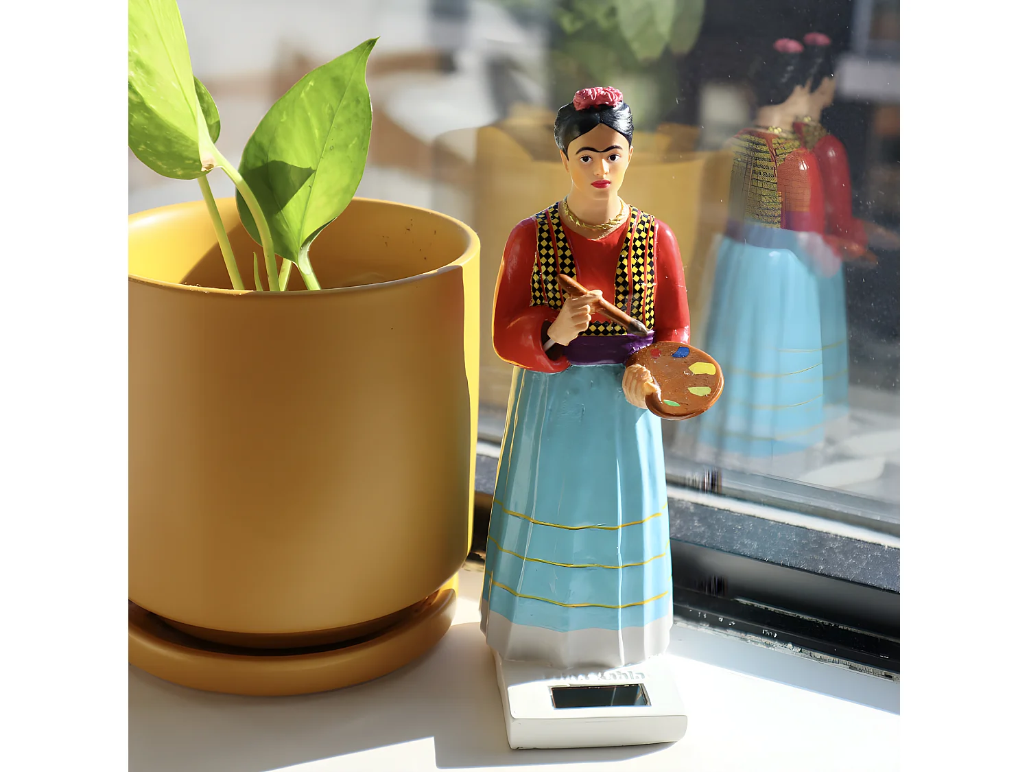 Figurine solaire Frida kahlo Multicolore  Kikkerland