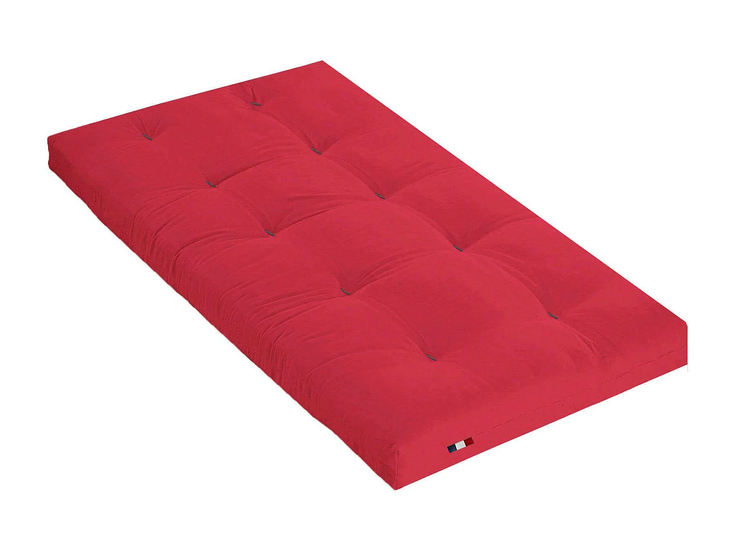 Matelas futon rouge en coton 160x200