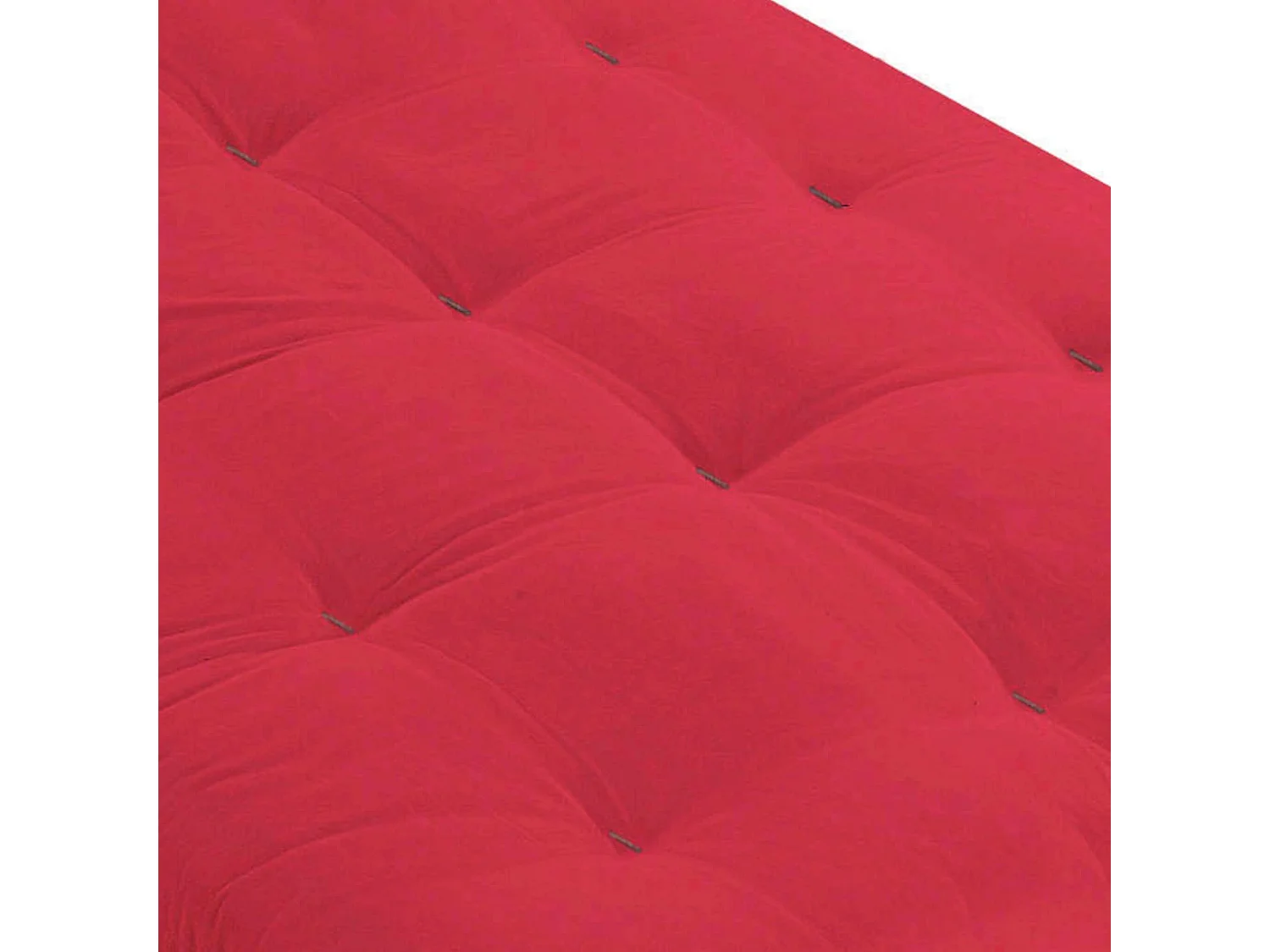 Matelas futon rouge en coton 160x200