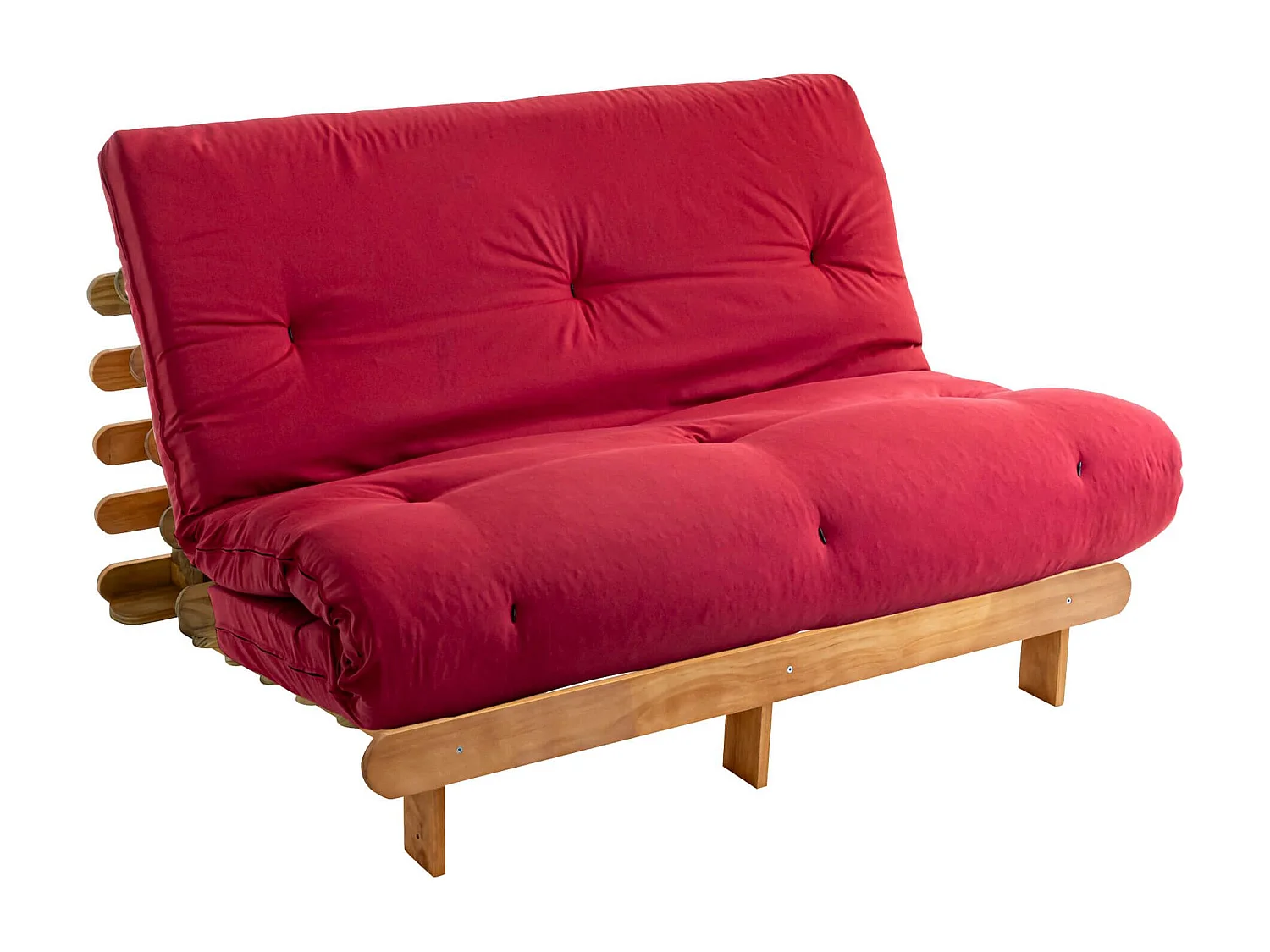 Matelas futon rouge en coton 180x200