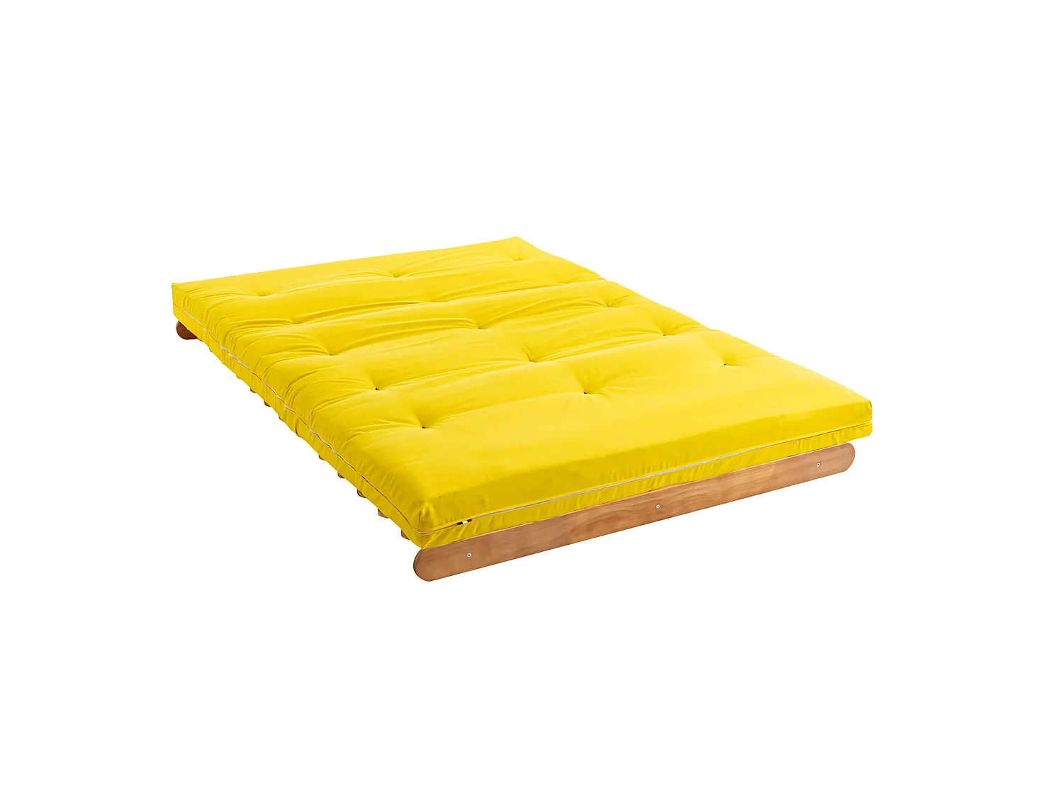 Matelas futon ocre en coton 140x190