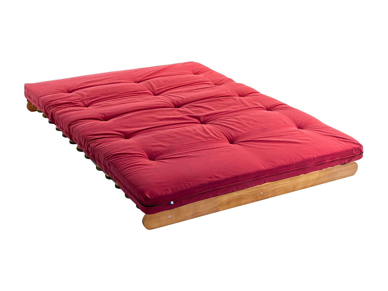 Matelas futon rouge en coton 140x200
