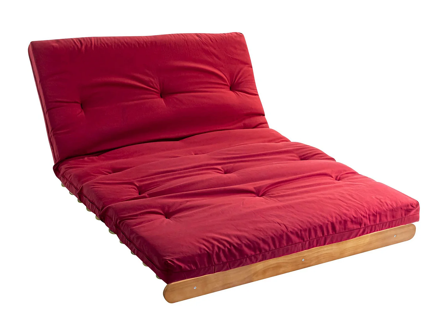 Matelas futon rouge en coton 140x200