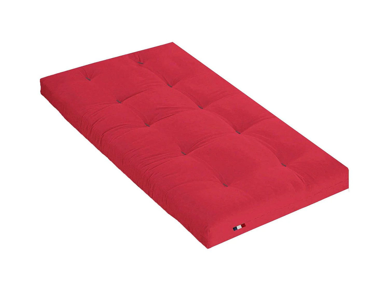 Matelas futon rouge en coton 140x190