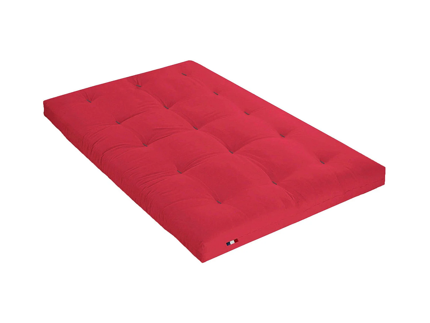 Matelas futon rouge en coton 140x190