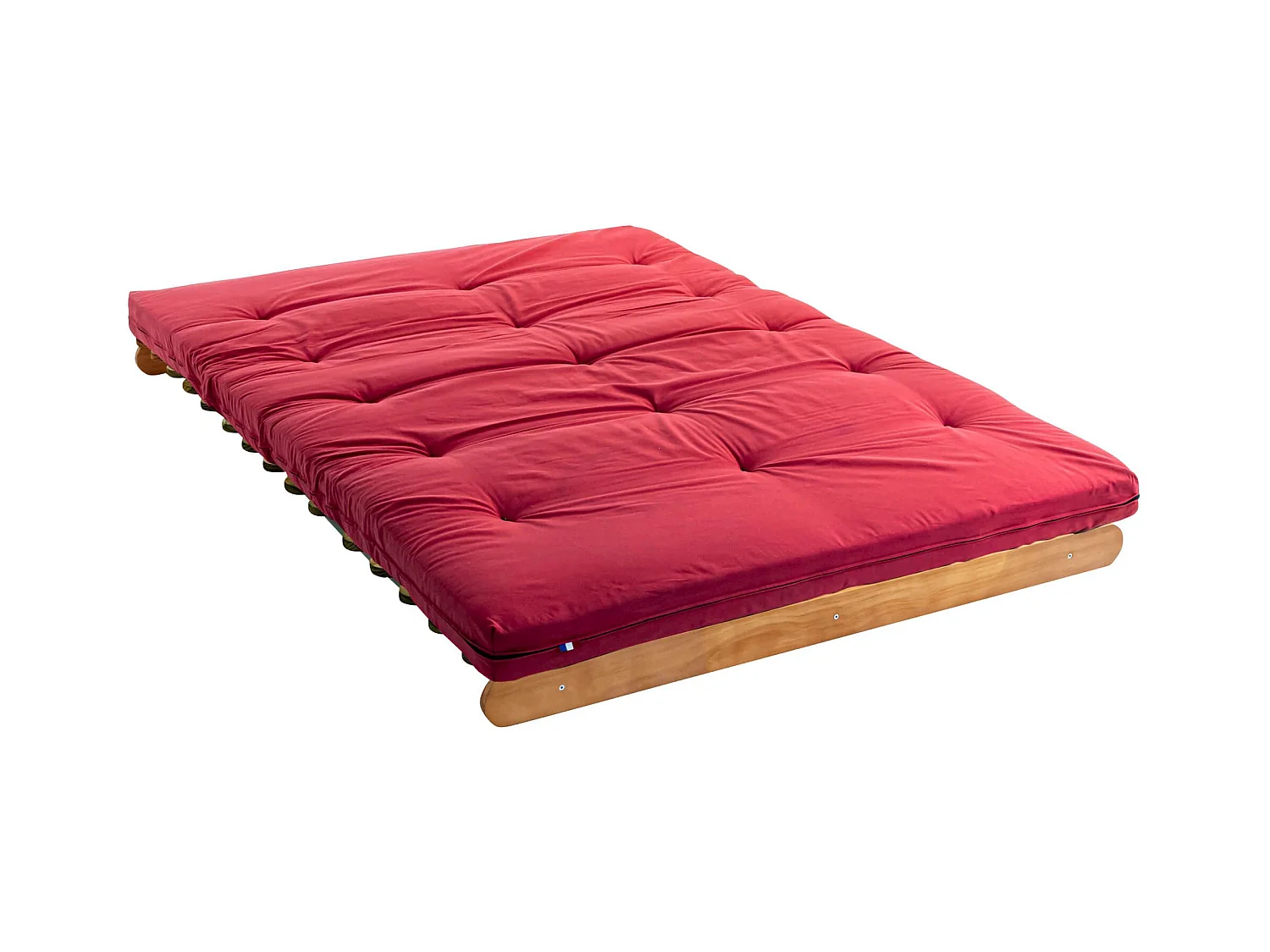 Matelas futon rouge en coton 140x190