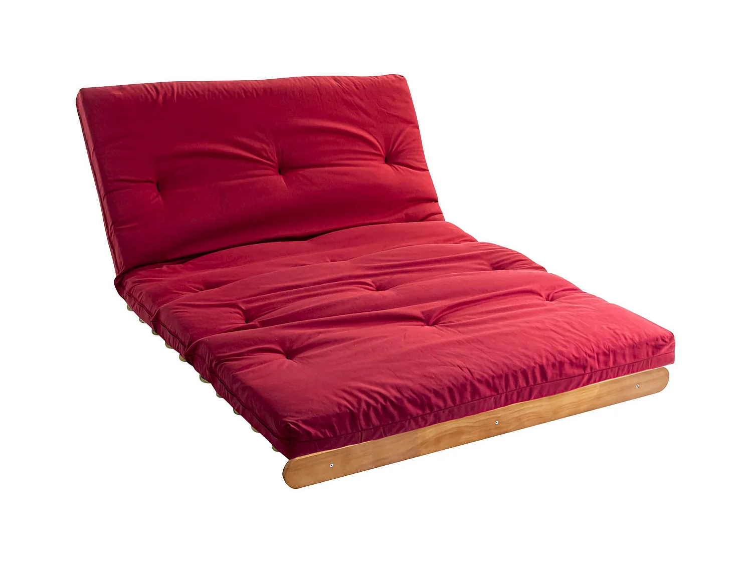 Matelas futon rouge en coton 140x190