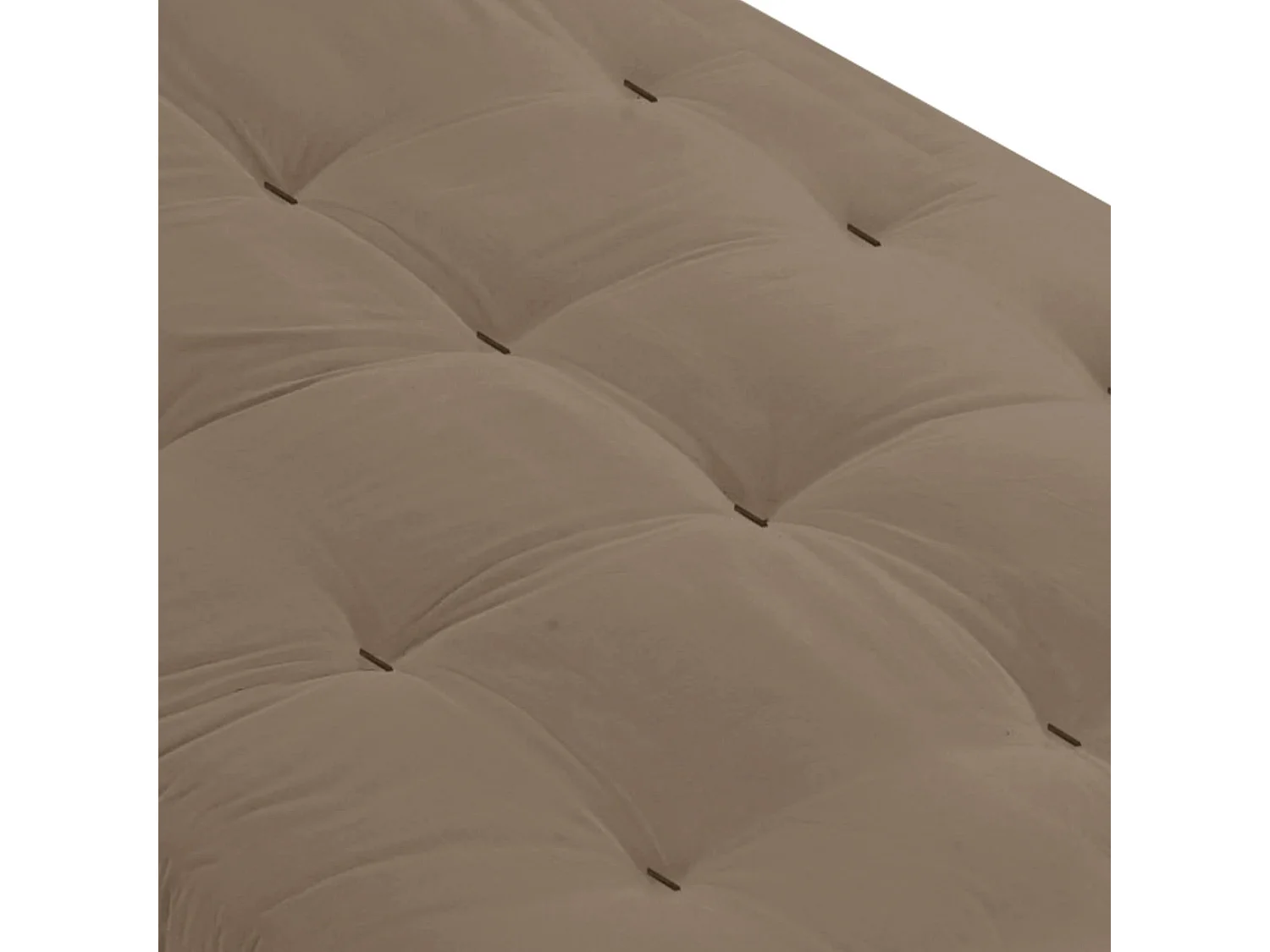 Matelas futon taupe en coton 90x190