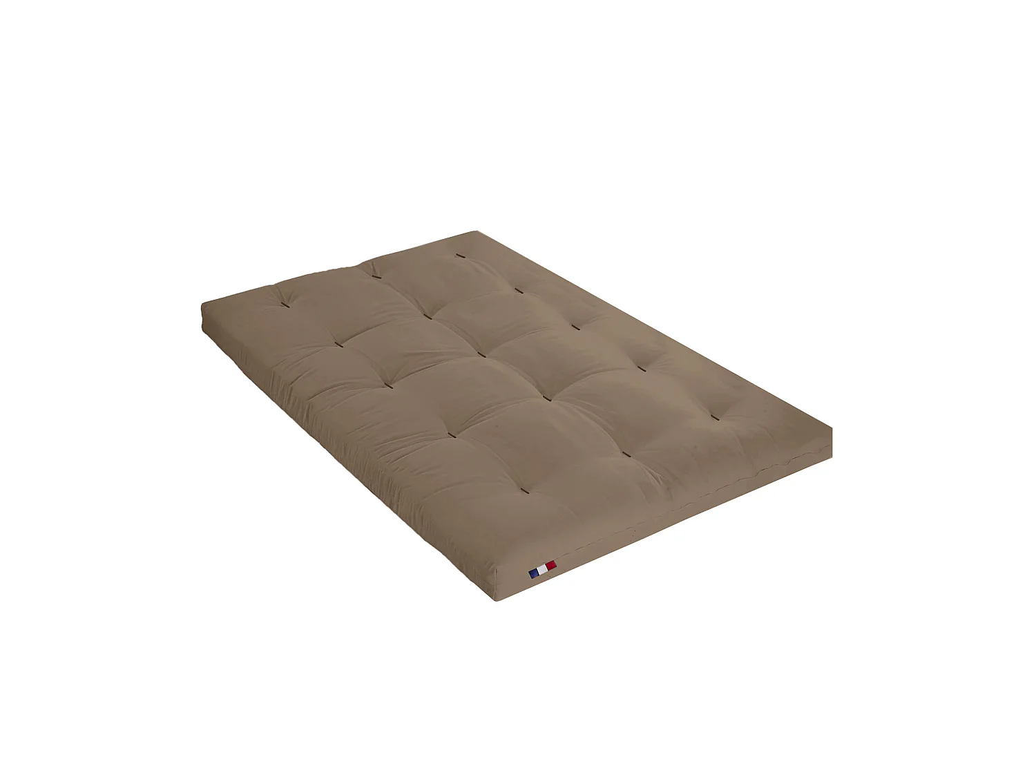 Matelas futon taupe en coton 180x200