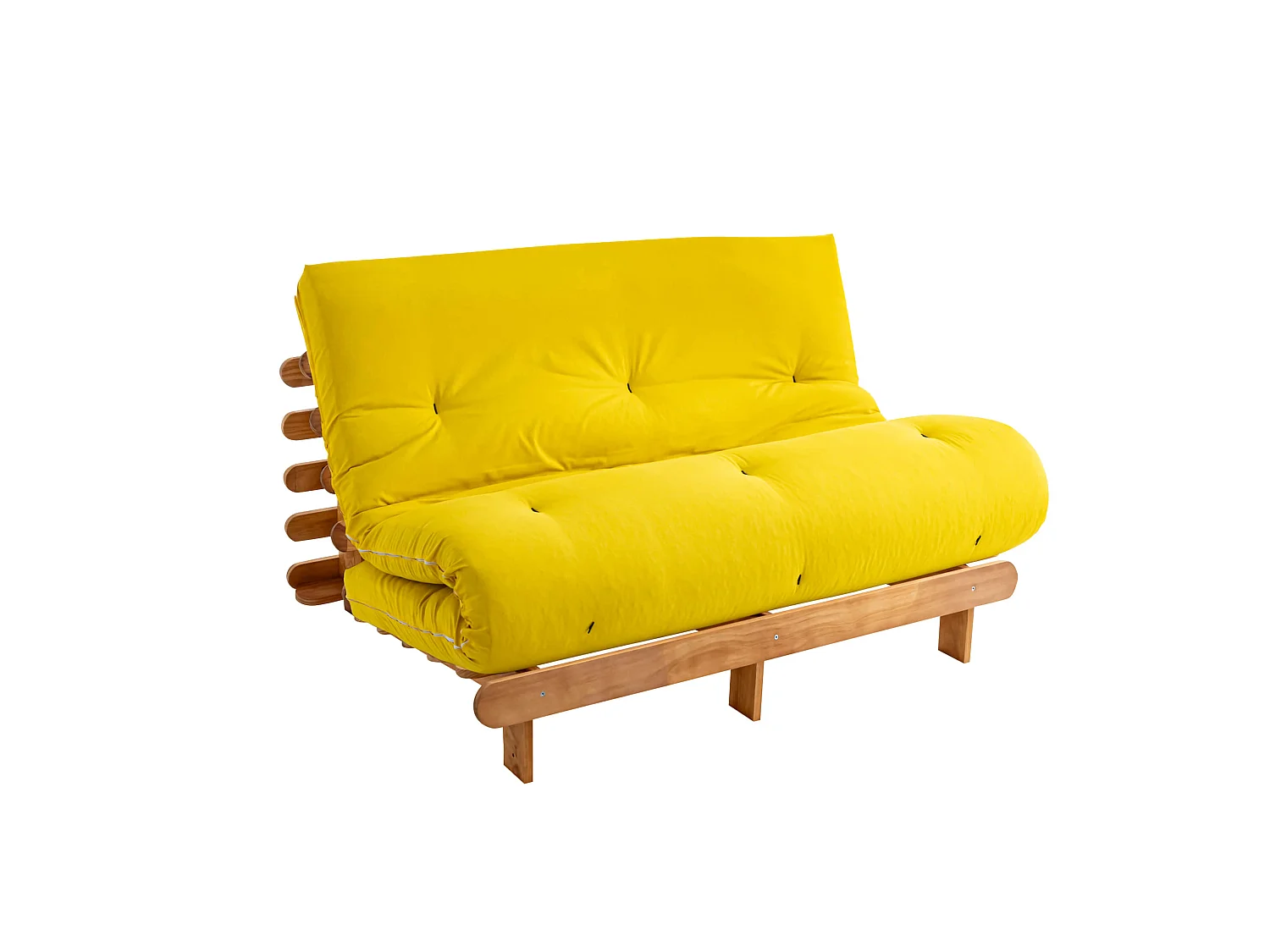 Matelas futon ocre en coton 140x200