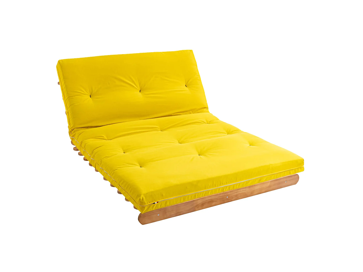 Matelas futon ocre en coton 140x200