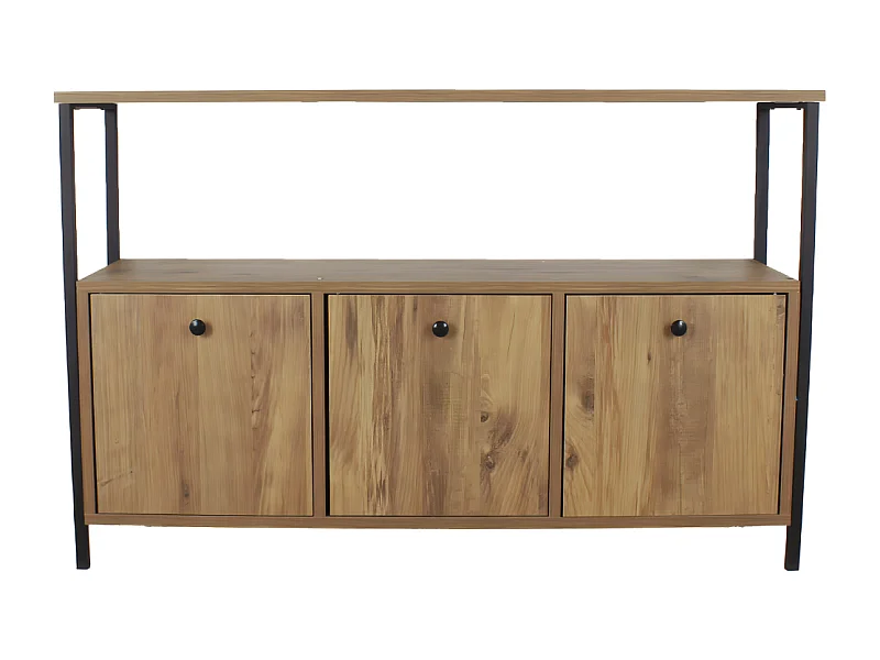 Buffet en aggloméré et métal 3 portes Nero