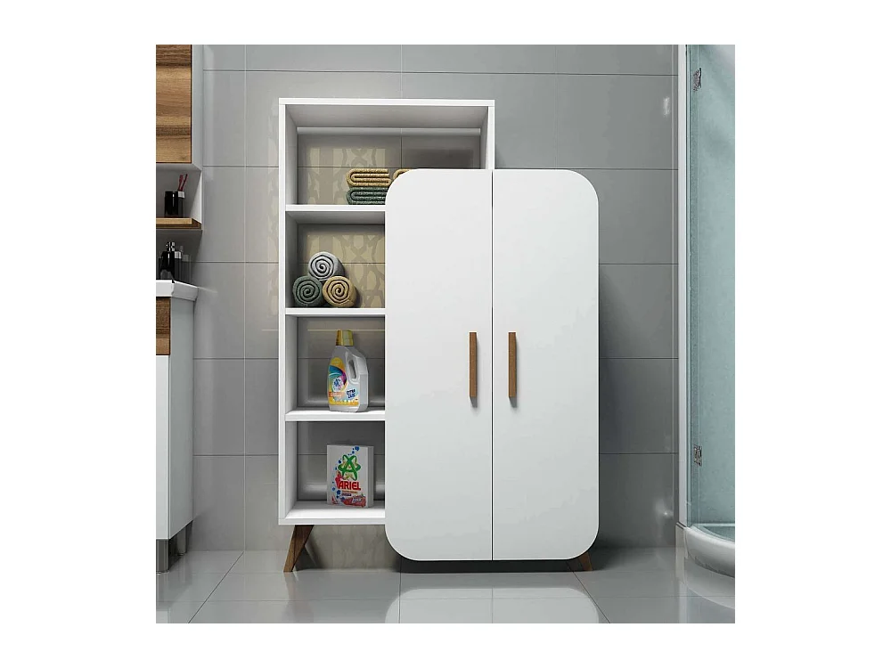 Bibliothèque 2 portes Carlier Bois Blanc