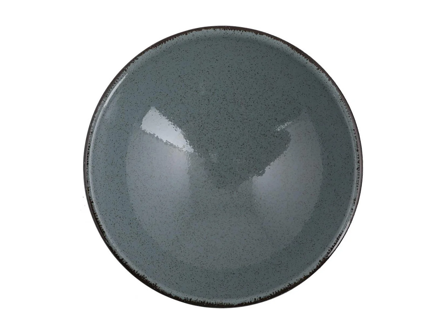 Service de table 24 pièces Ameil Porcelaine tacheté Bleu et Marron