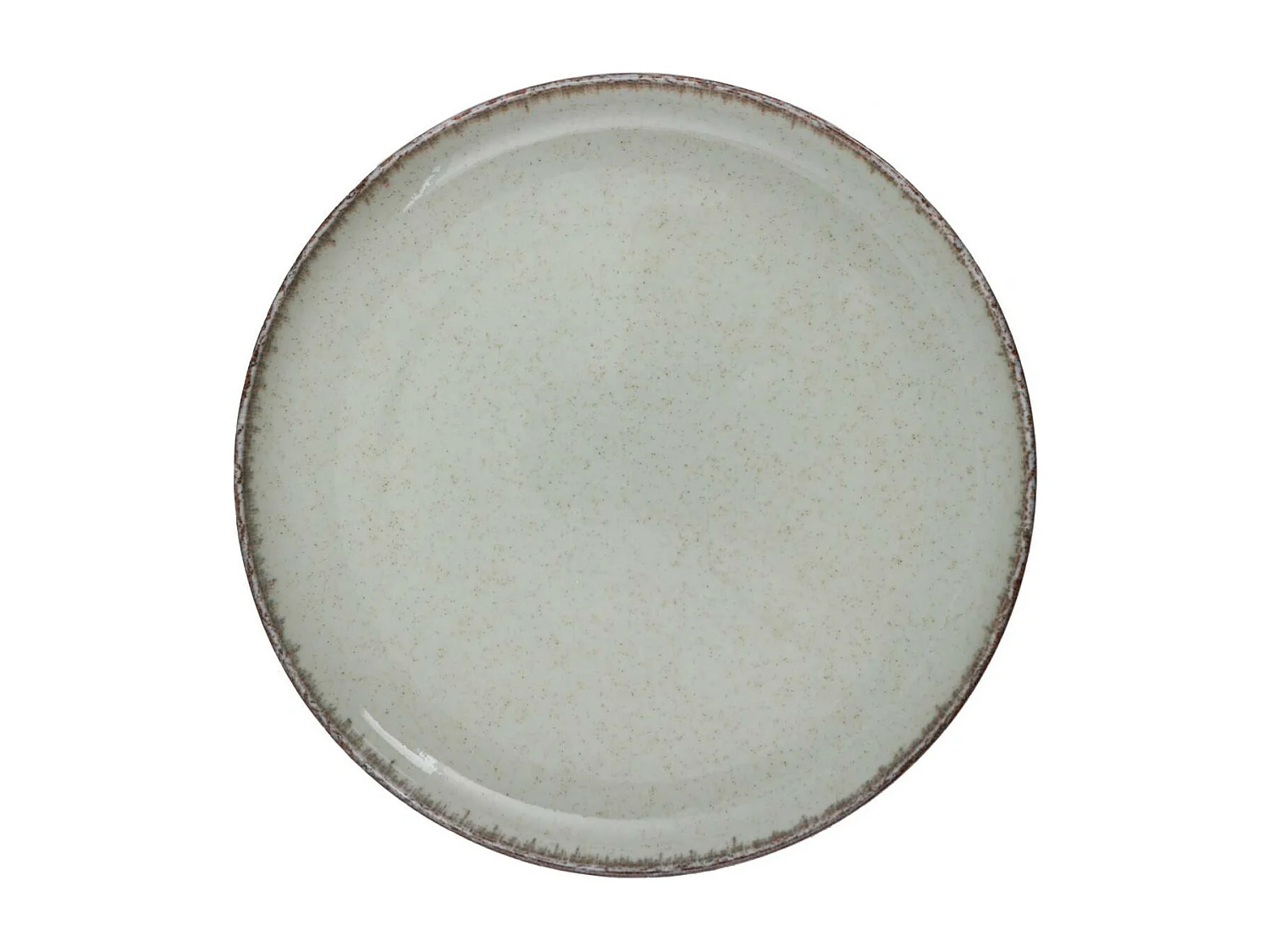 Service de table 24 pièces Ammeli 100% Porcelaine tacheté Vert et Marron