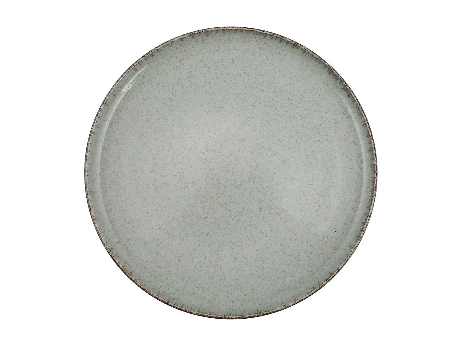 Service de table 24 pièces Ammeli 100% Porcelaine tacheté Vert et Marron