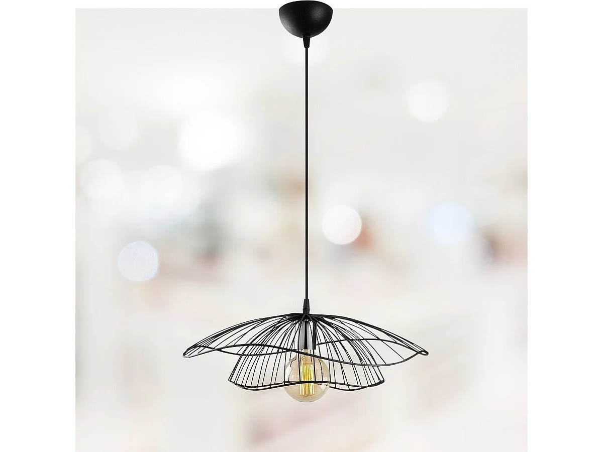 Suspension filaire en métal D50 cm - FLEUR