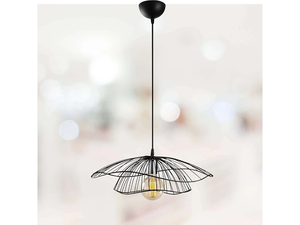 Suspension filaire en métal D50 cm - FLEUR