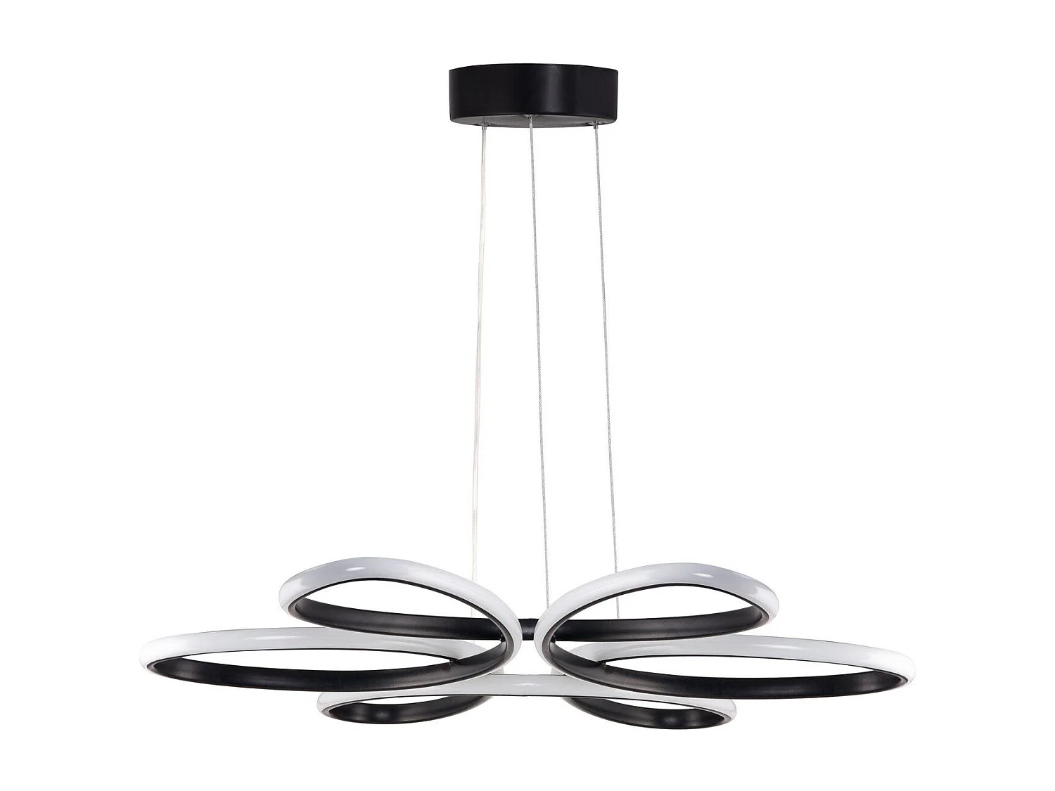 Suspension / Plafonnier design nœud celtique Emerald D60cm Métal Noir et LED Blanc