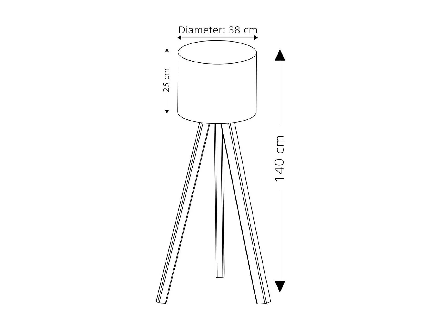 Lampadaire en MDF et PVC Floor