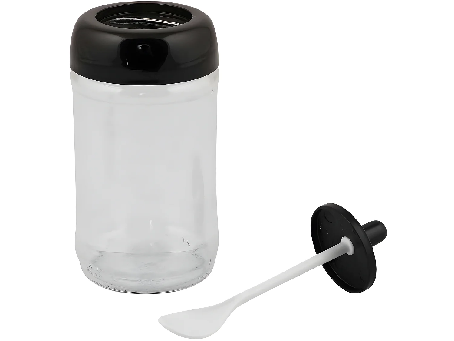 Lot de 12 pots d'épices couvercle avec cuillère Lionash H13cm Verre Transparent