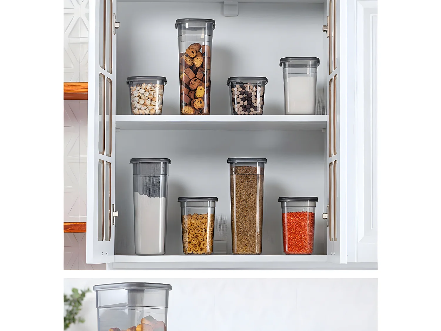 Boîte de conservation en plastique gris (Lot de 24)