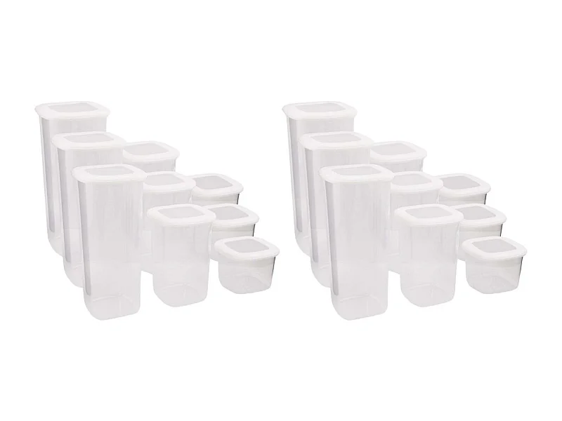 Boîte de conservation en plastique blanc Box 18 pièces