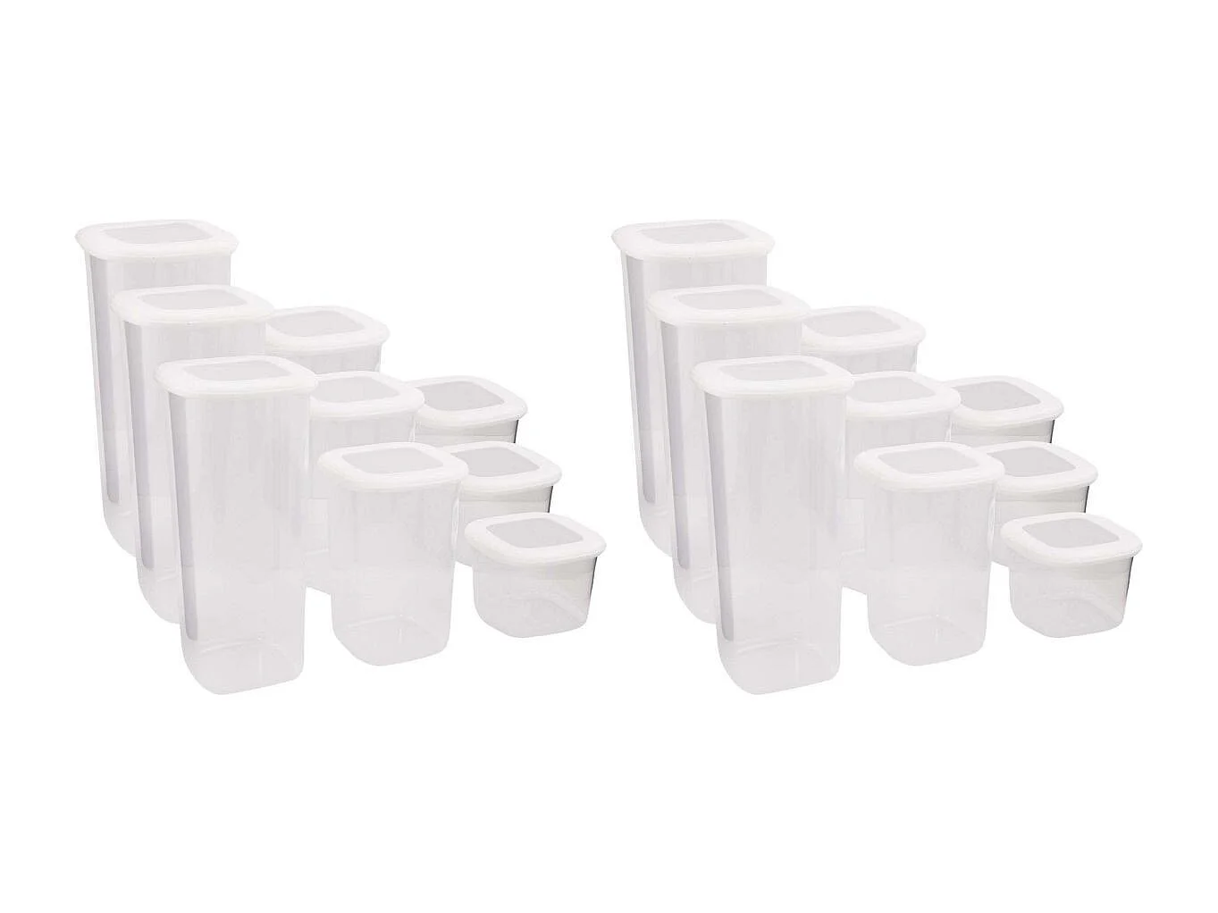 Boîte de conservation en plastique blanc Box 18 pièces