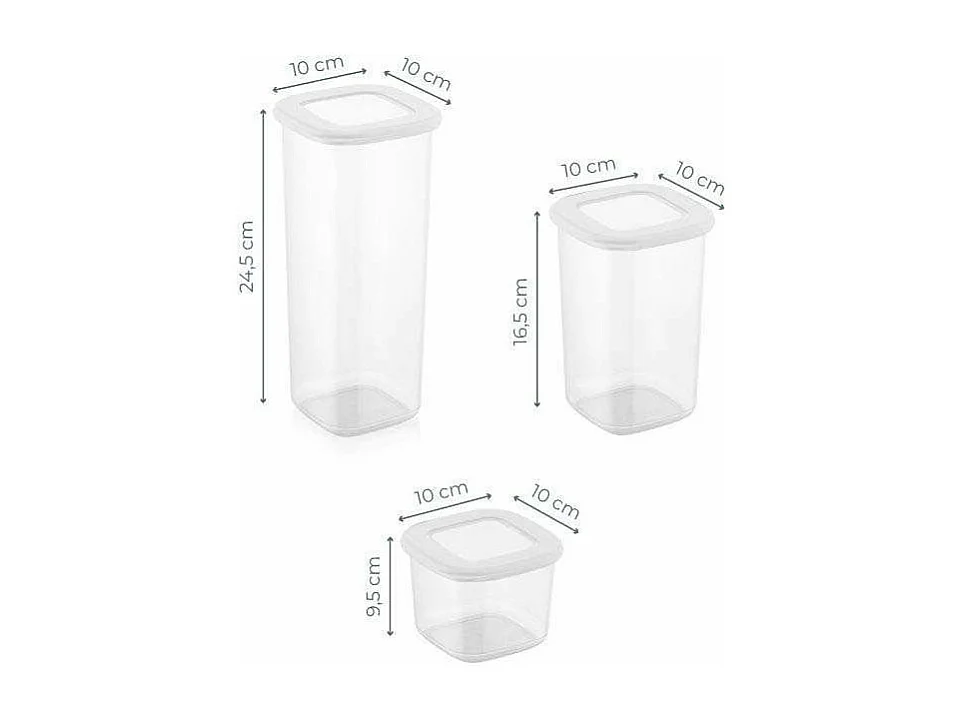 Boîte de conservation en plastique blanc Box 18 pièces