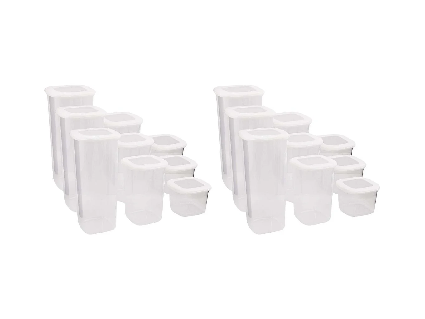 Boîte de conservation en plastique blanc Box 18 pièces