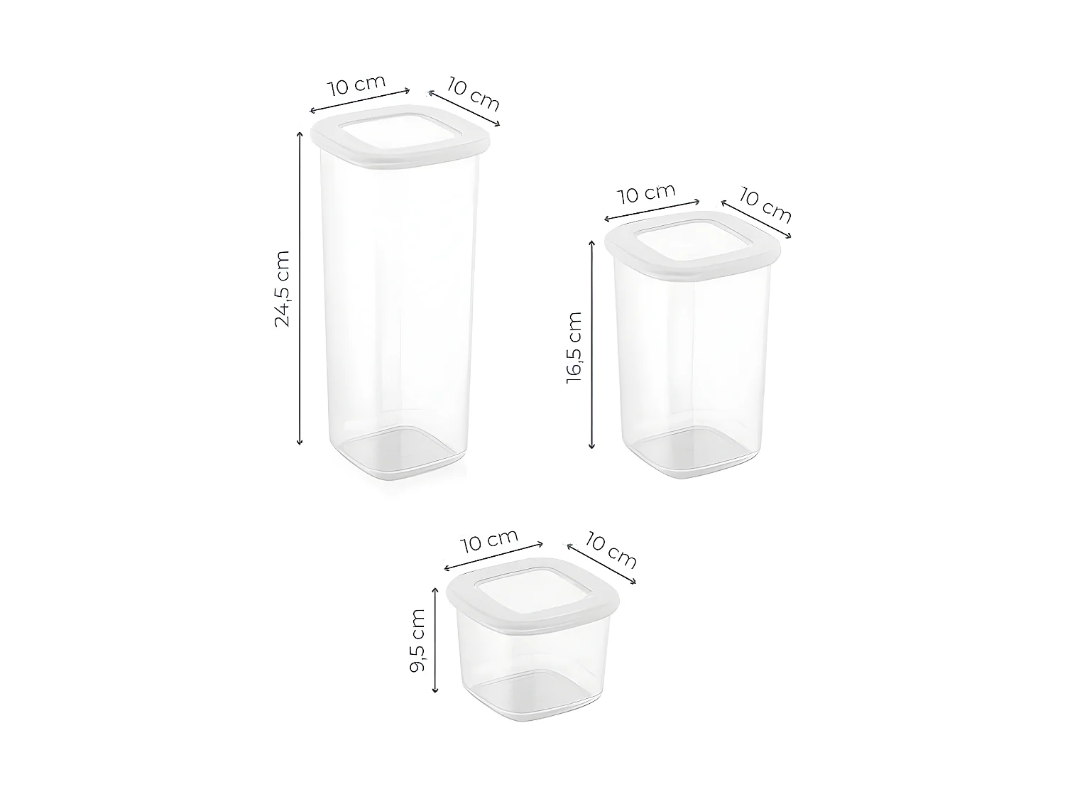 Boîte de conservation en plastique blanc Box 24 pièces