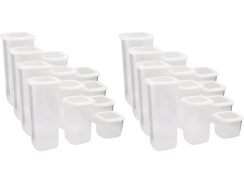 Boîte de conservation en plastique blanc Box 24 pièces