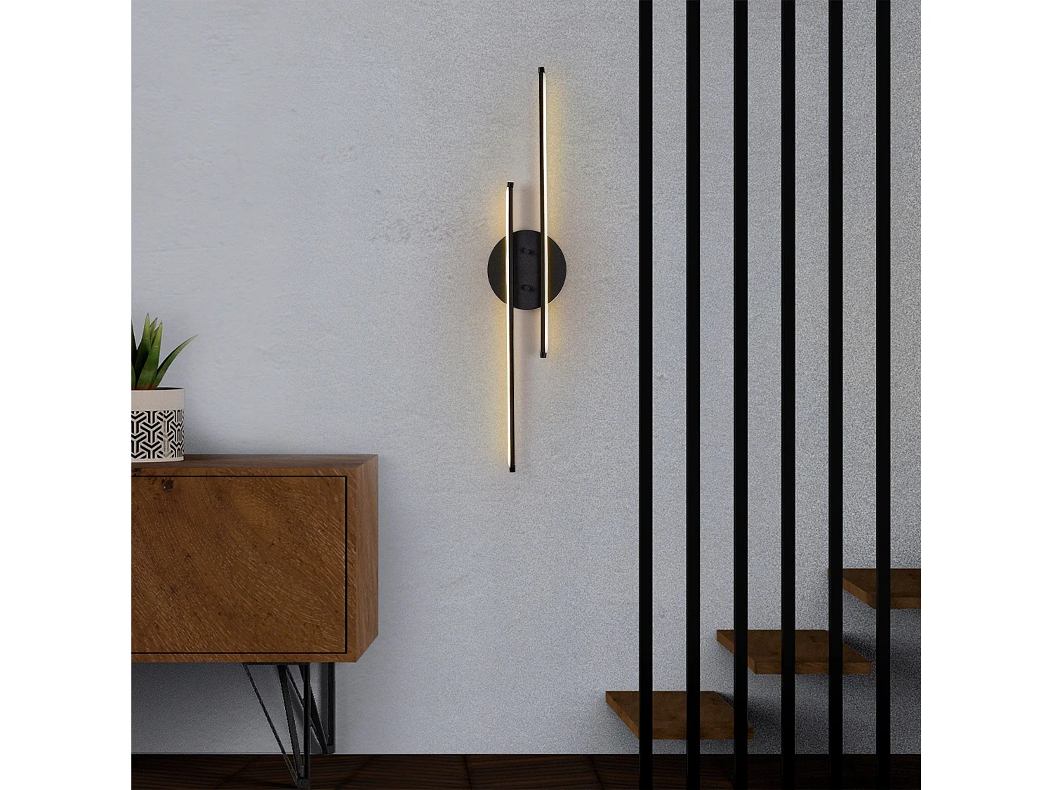 Moderne LED-Wandleuchte aus Metall Umut
