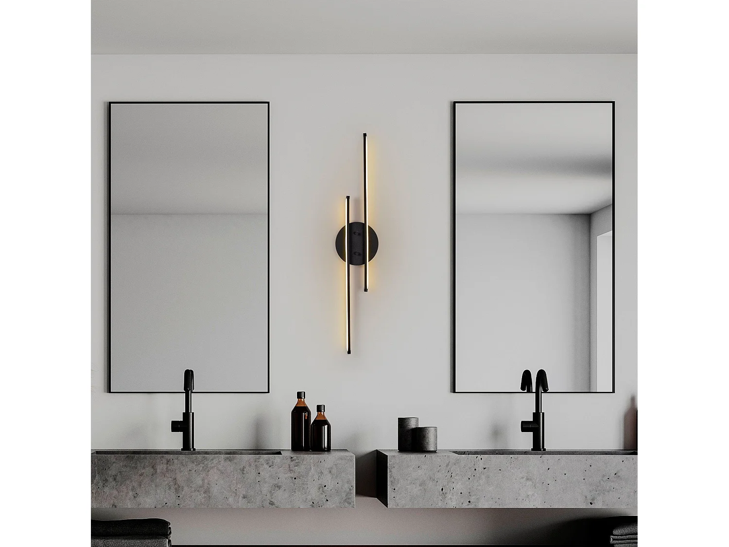 Moderne LED-Wandleuchte aus Metall Umut