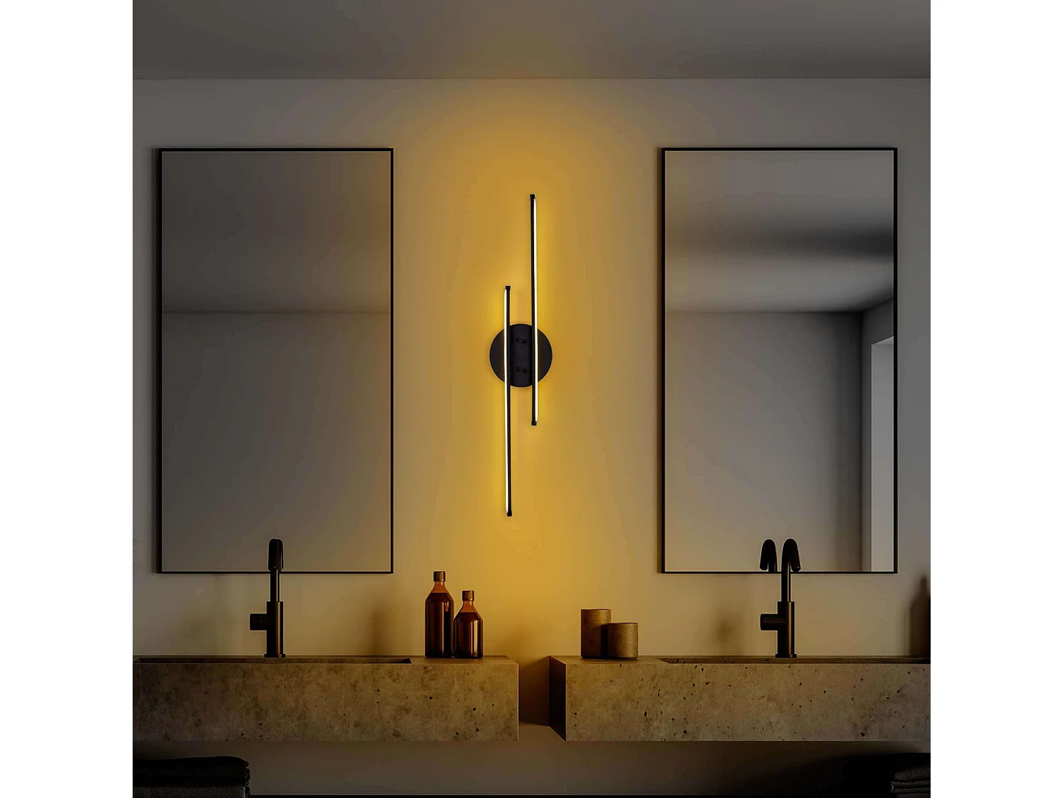 Moderne LED-Wandleuchte aus Metall Umut