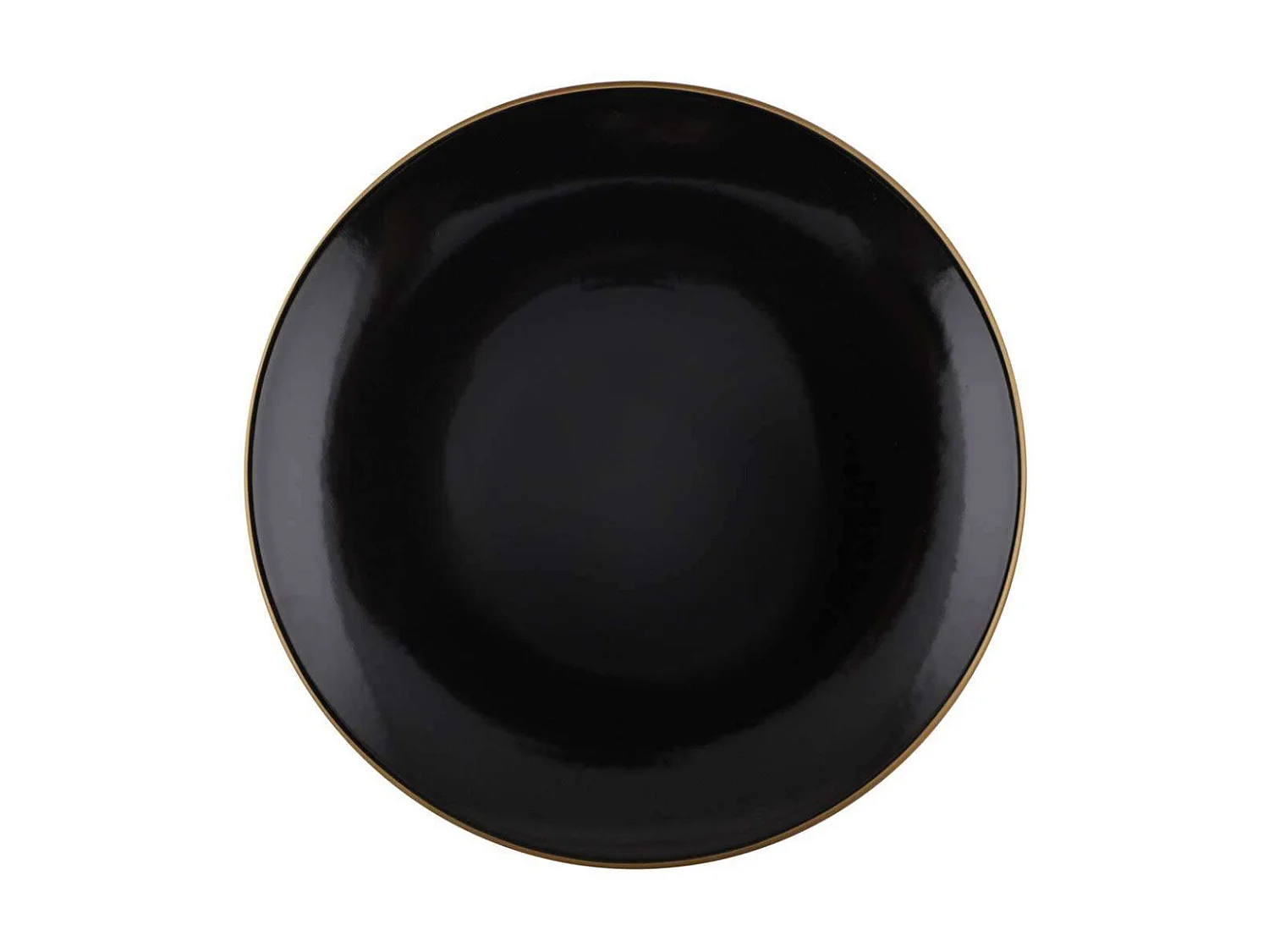 Service de table 24 pièces Erve Céramique Noir et lisère Or