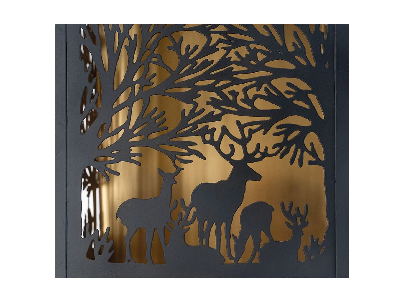 Lanternes en métal noir Maison Cerf (lot de 2)